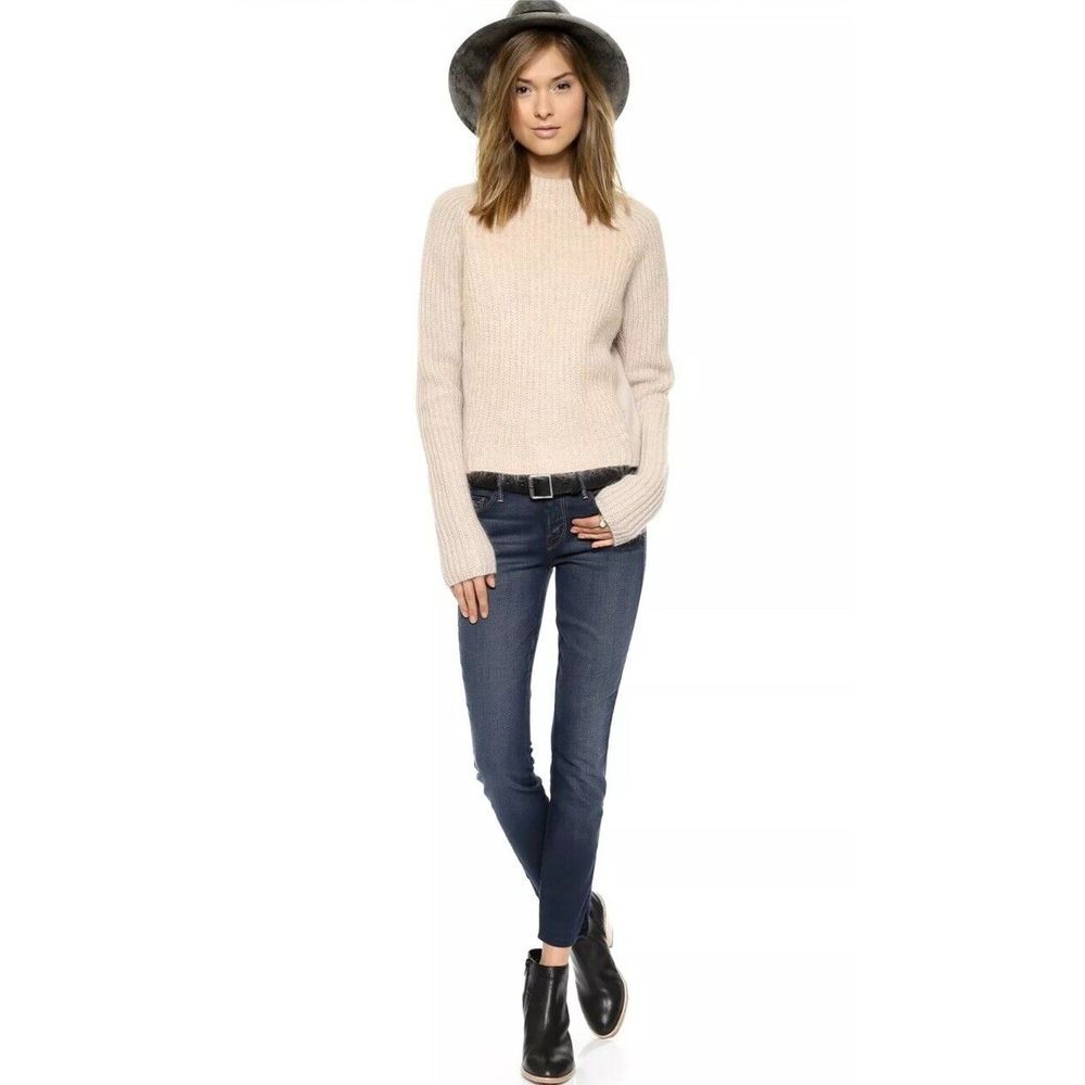 MOTHER Women's Skinny Jeans in Dark Blue